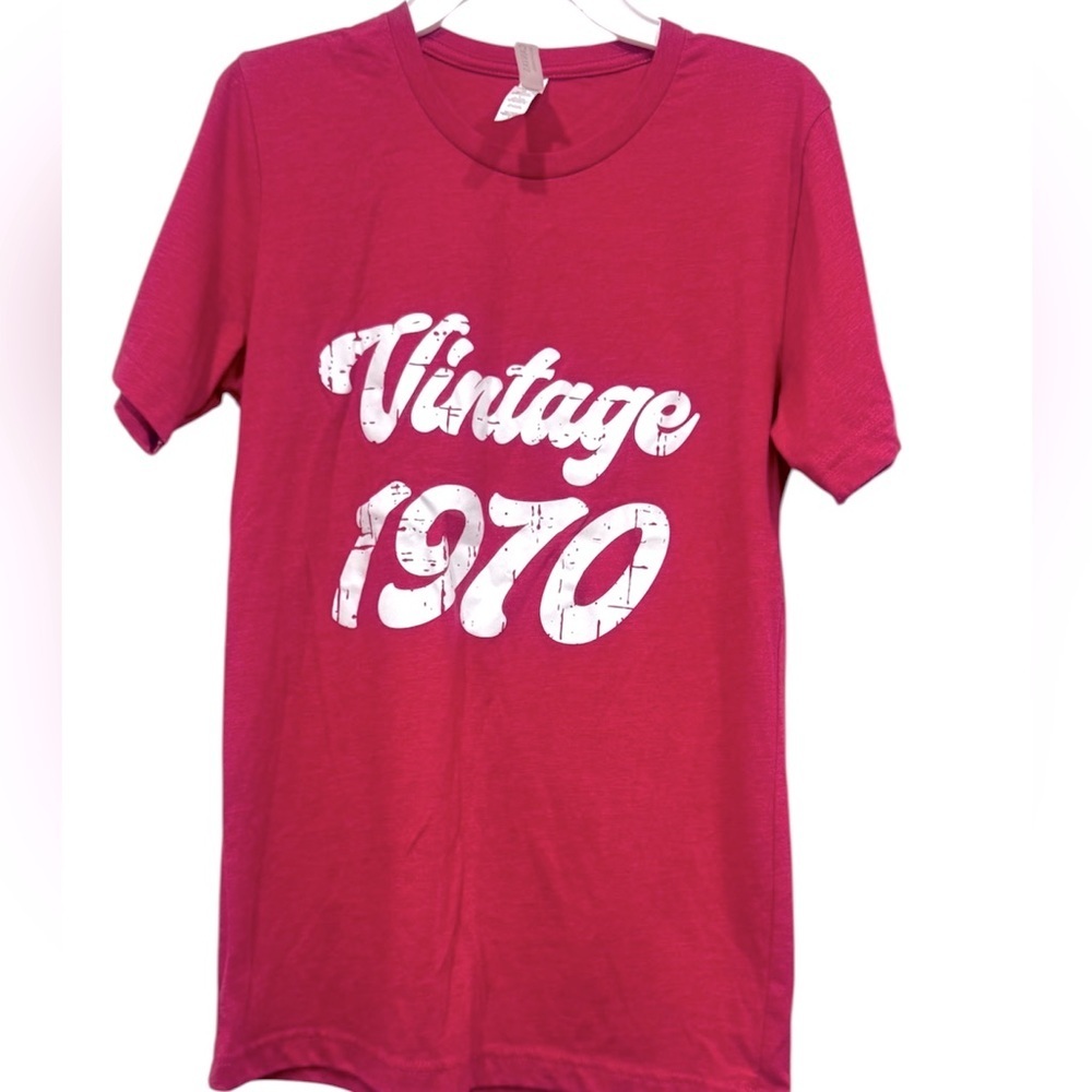 VIntage 1970 Bella Canvas Rose Tee size S